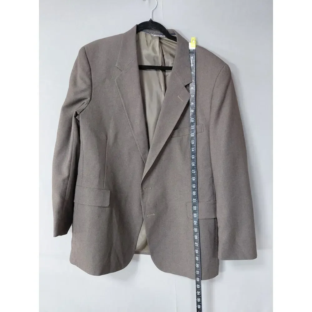 Vintage Levi's Strauss Made in USA Brown Two Button Lined Jacket Men Size 46R